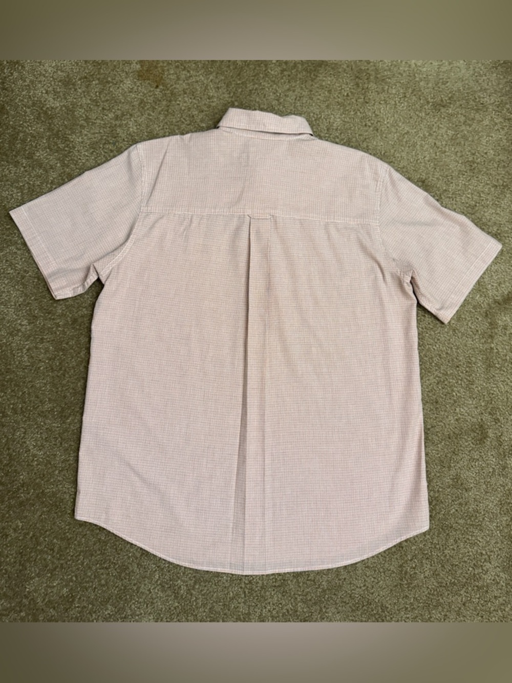 Chaps SS Button-Down Shirt - orange/blue/white with front pocket size L - Picture 3 of 5